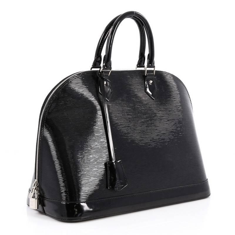 Black Louis Vuitton Alma Handbag Electric Epi Leather GM