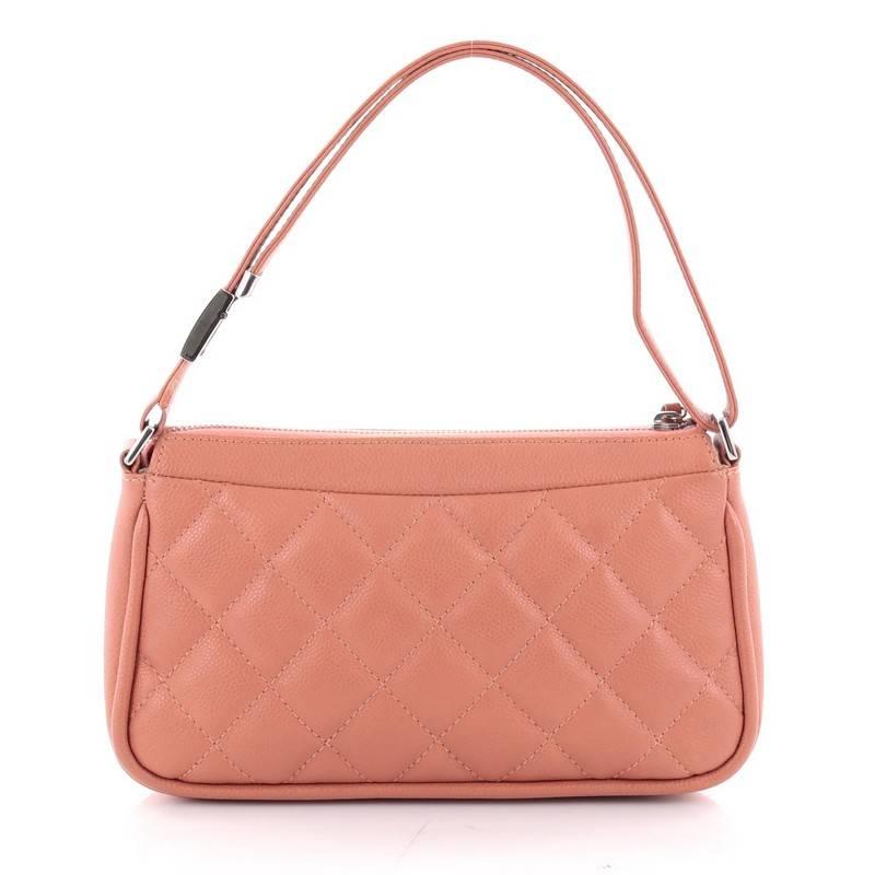 Chanel CC Timeless Pocket Shoulder Bag Quilted Caviar Small In Good Condition In NY, NY