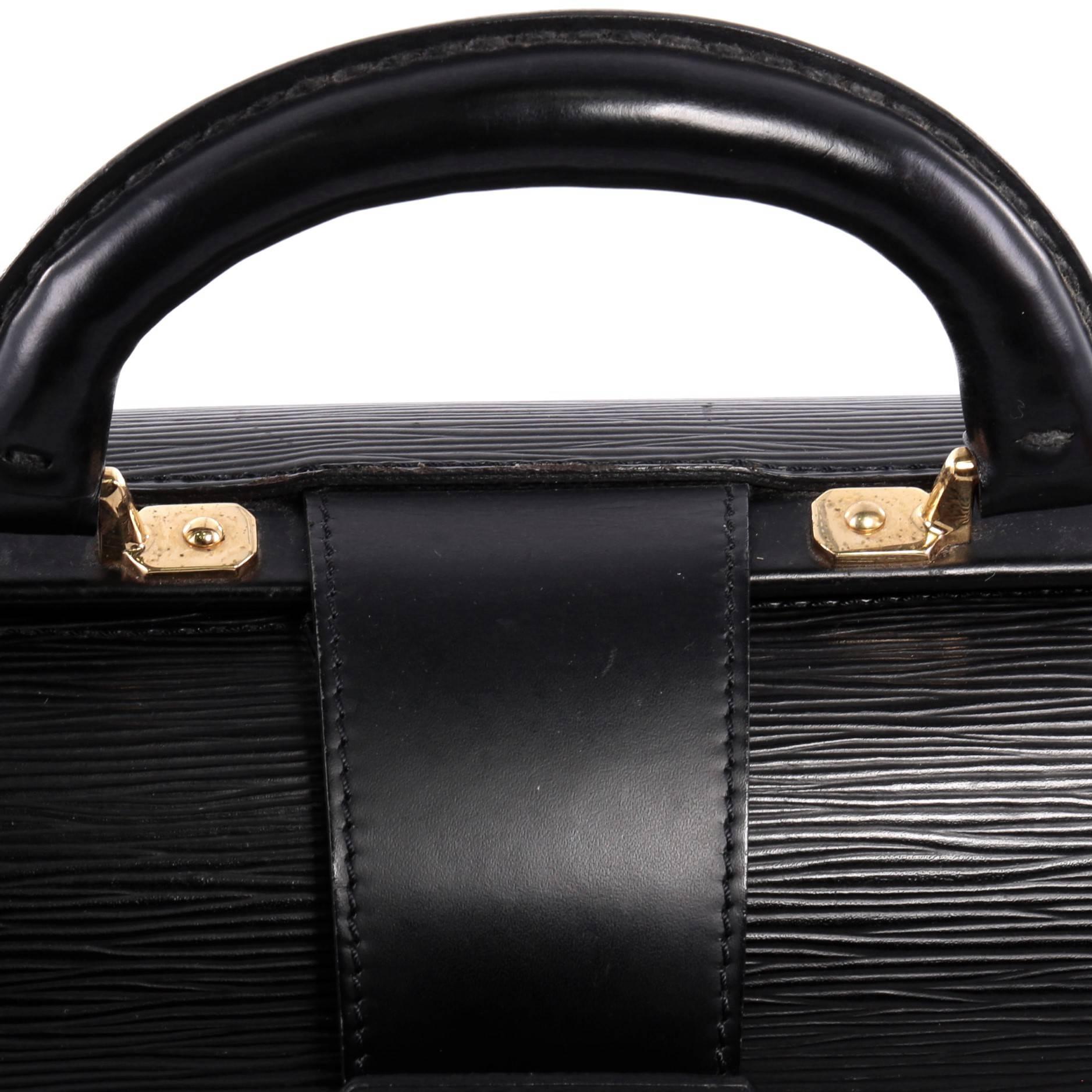 Louis Vuitton Serviette Fermoir Handbag Epi Leather 3
