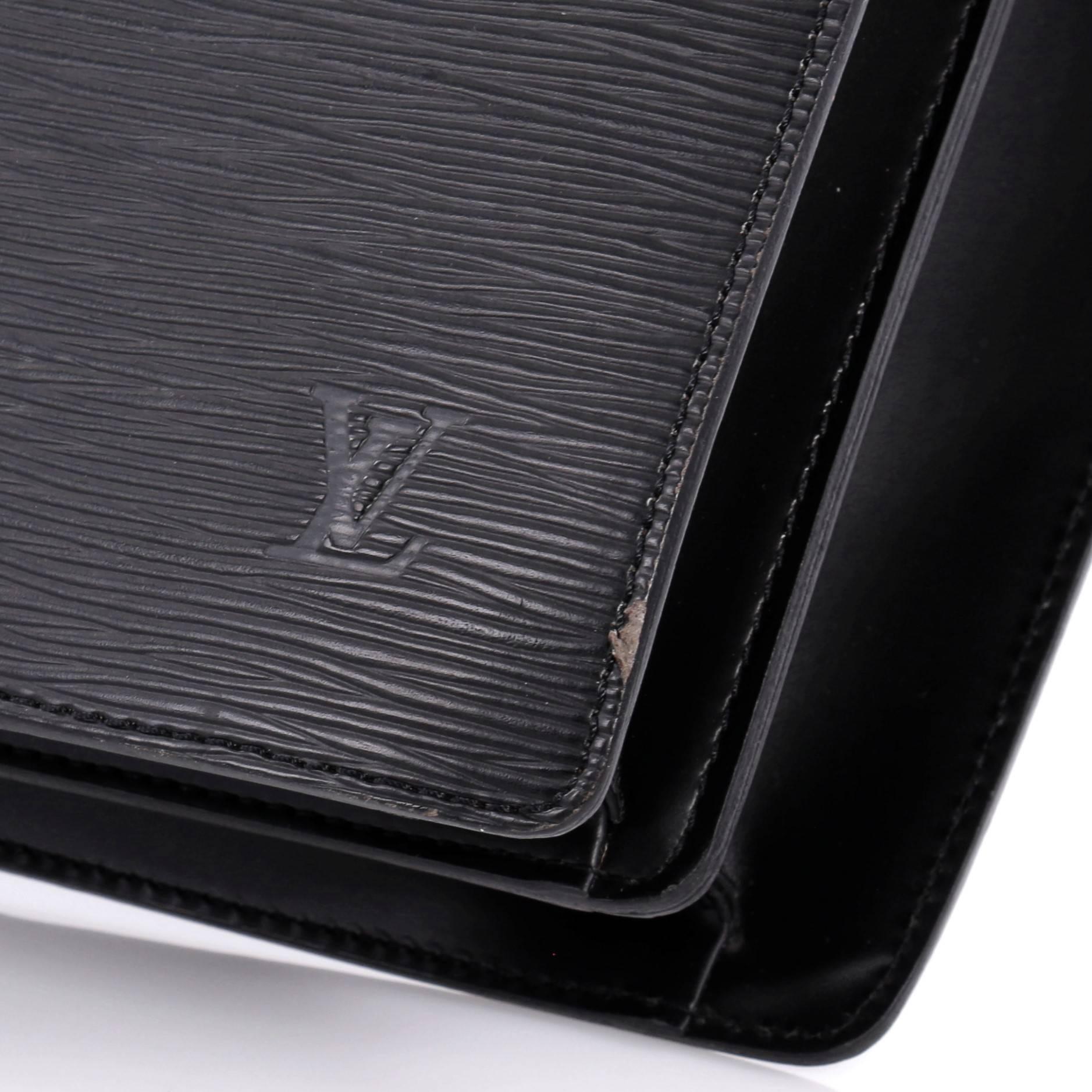 Louis Vuitton Serviette Fermoir Handbag Epi Leather 1