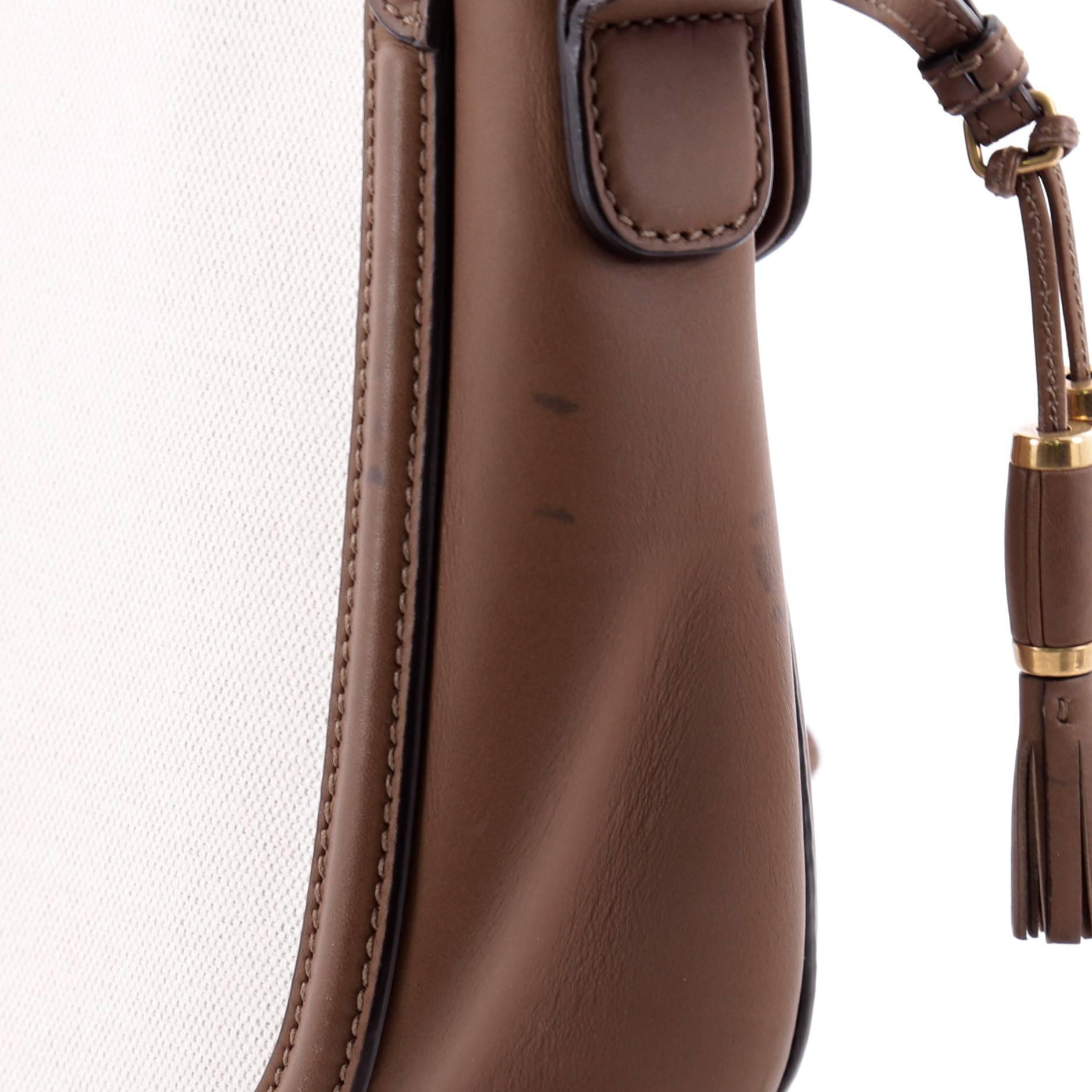 Gucci Derby Flap Shoulder Bag Canvas and Leather Medium 2