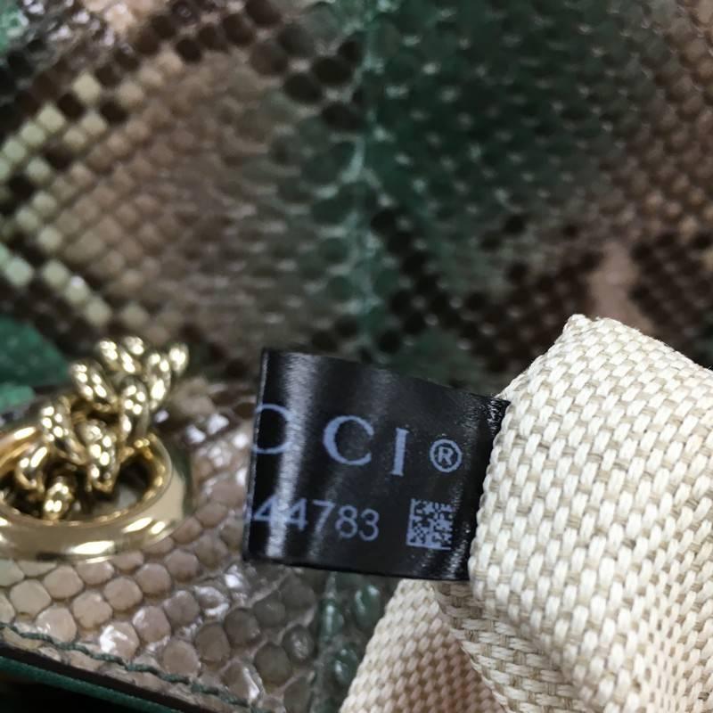 Gucci Soho Shoulder Bag Chain Strap Python Medium 4
