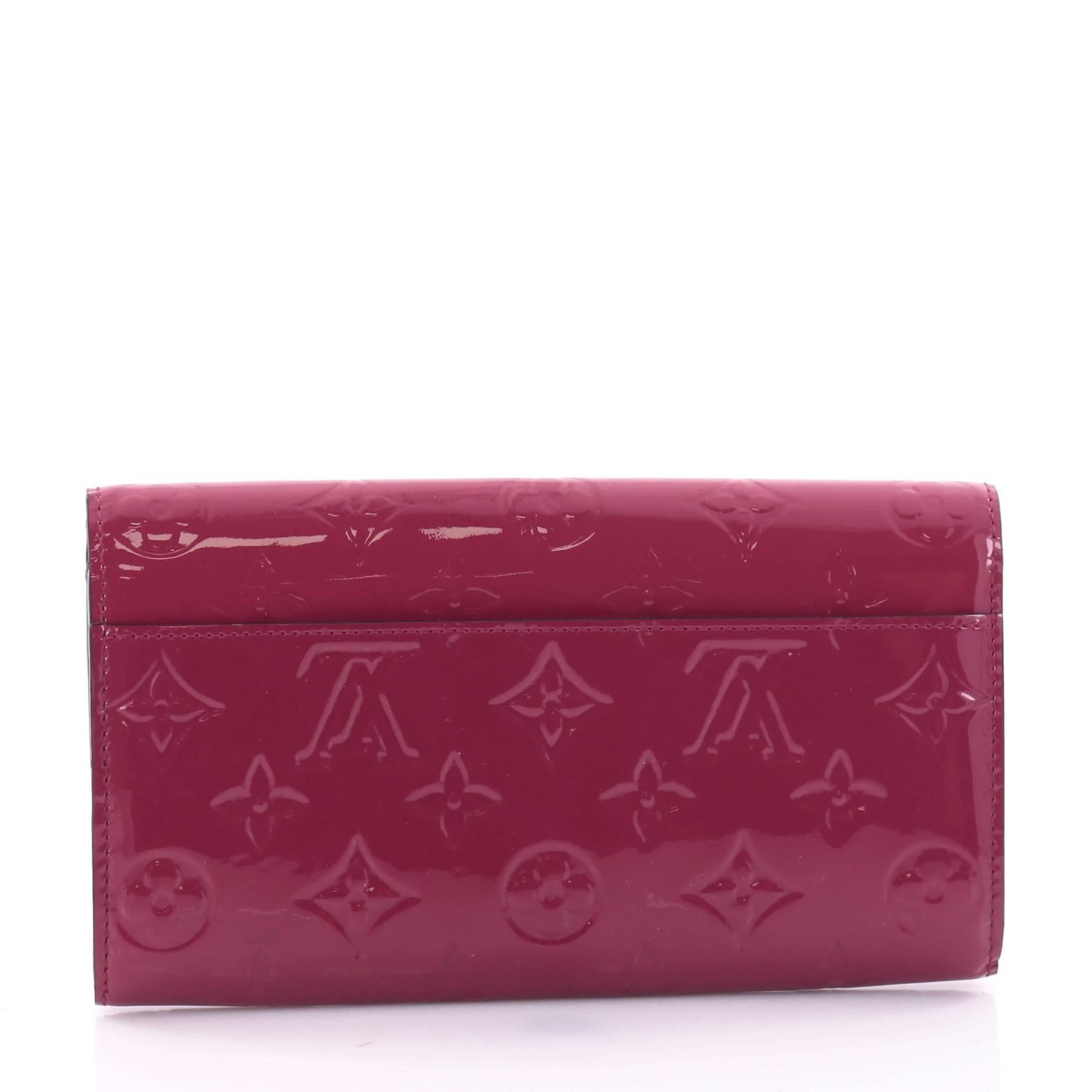  Louis Vuitton Sarah Wallet NM Monogram Vernis In Good Condition In NY, NY