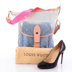Louis Vuitton Sunburst Handbag Denim PM