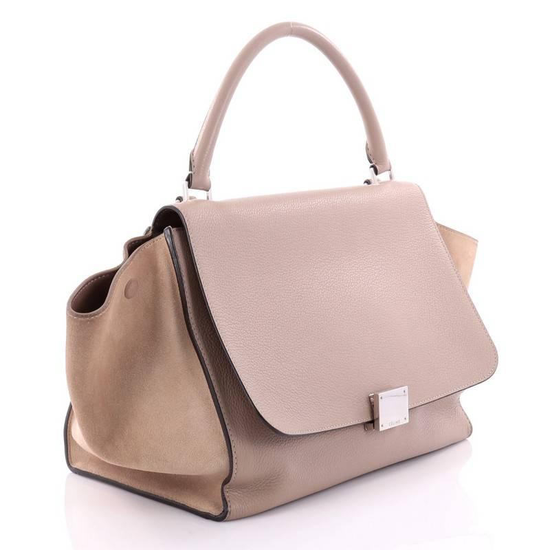 Brown Celine Trapeze Handbag Leather Medium