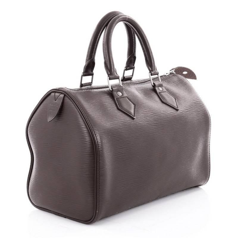 Black Louis Vuitton Speedy Handbag Epi Leather 25