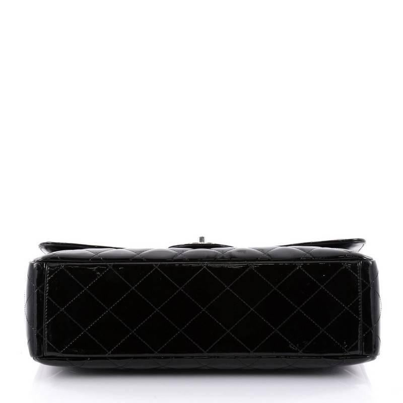 Women's or Men's Chanel Classic Quilted Patent Max Single Flap Bag 