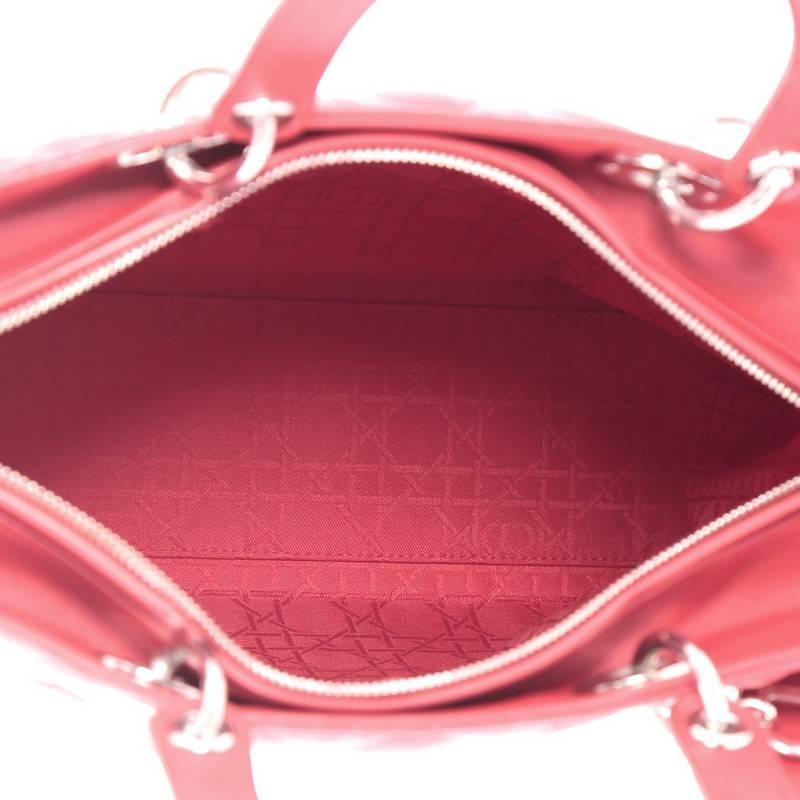 Christian Dior Lady Dior Handbag Cannage Quilt Lambskin Large 1