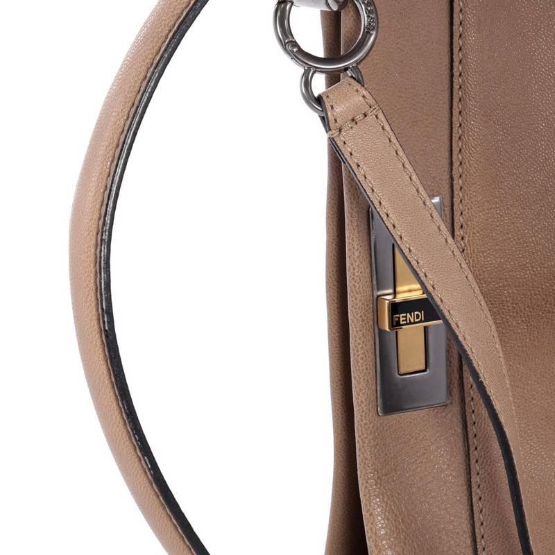 Fendi Peekaboo Handbag Leather with Python Interior Large 2