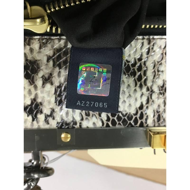 Fendi Peekaboo Handbag Leather with Python Interior Large 3