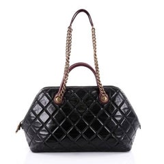 Chanel Castle Rock Bowler Bag Quilted Glazed Calfskin 