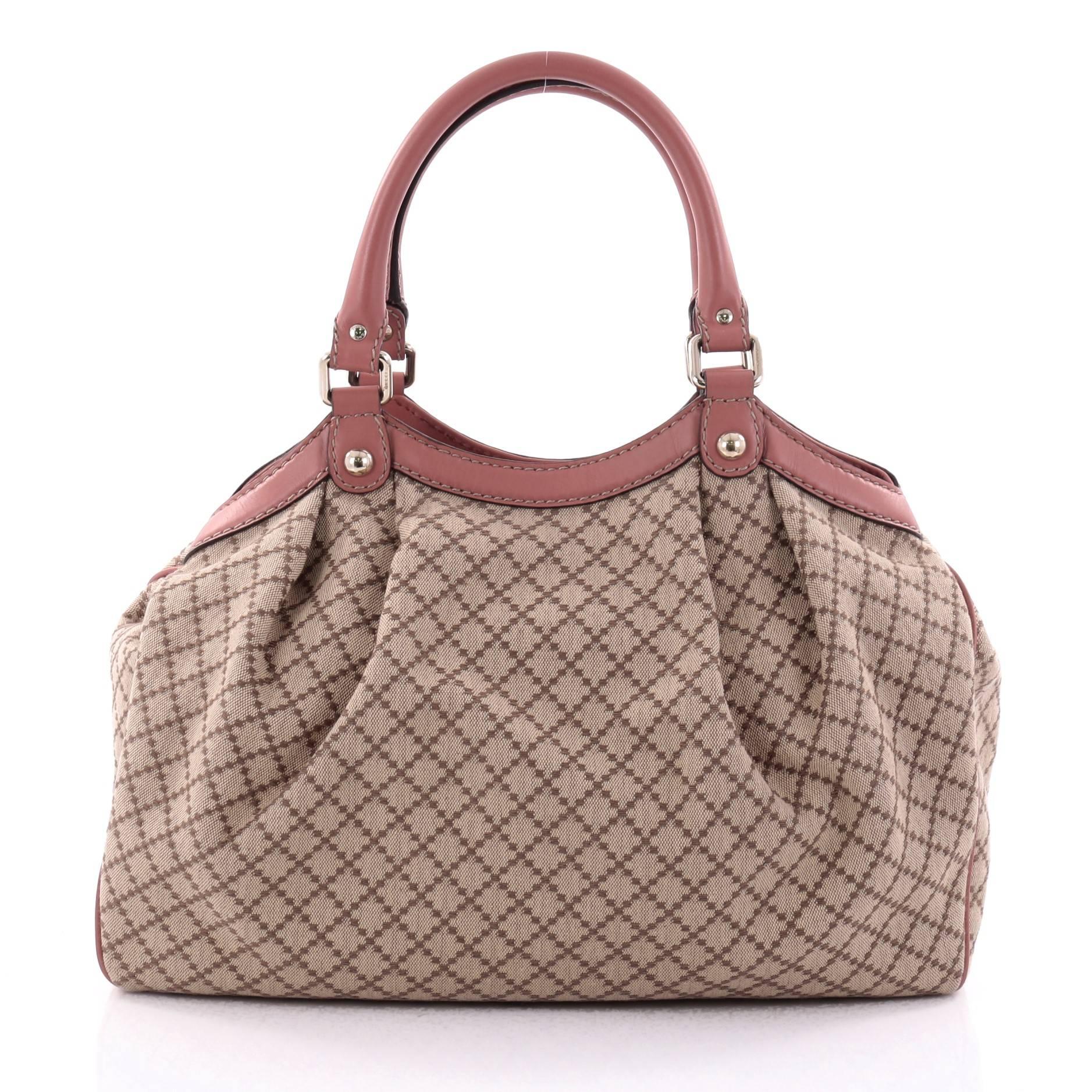  Gucci Sukey Tote Diamante Canvas Medium  In Good Condition In NY, NY