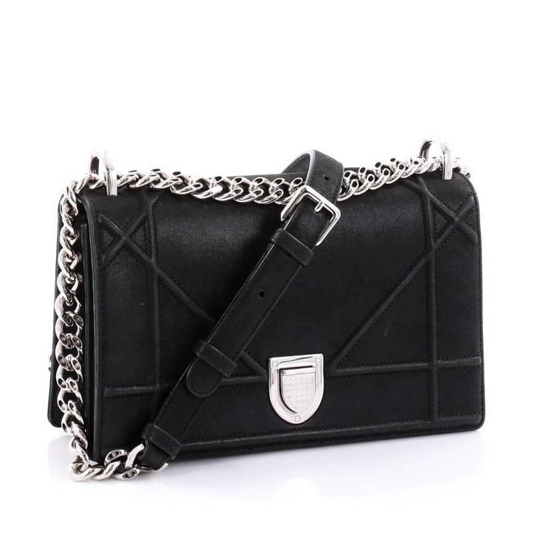 Dior Diorama Flap Bag Iridescent Nubuck At 1stdibs Black Dior Diorama Flap Bag Iridescent Nubuck For