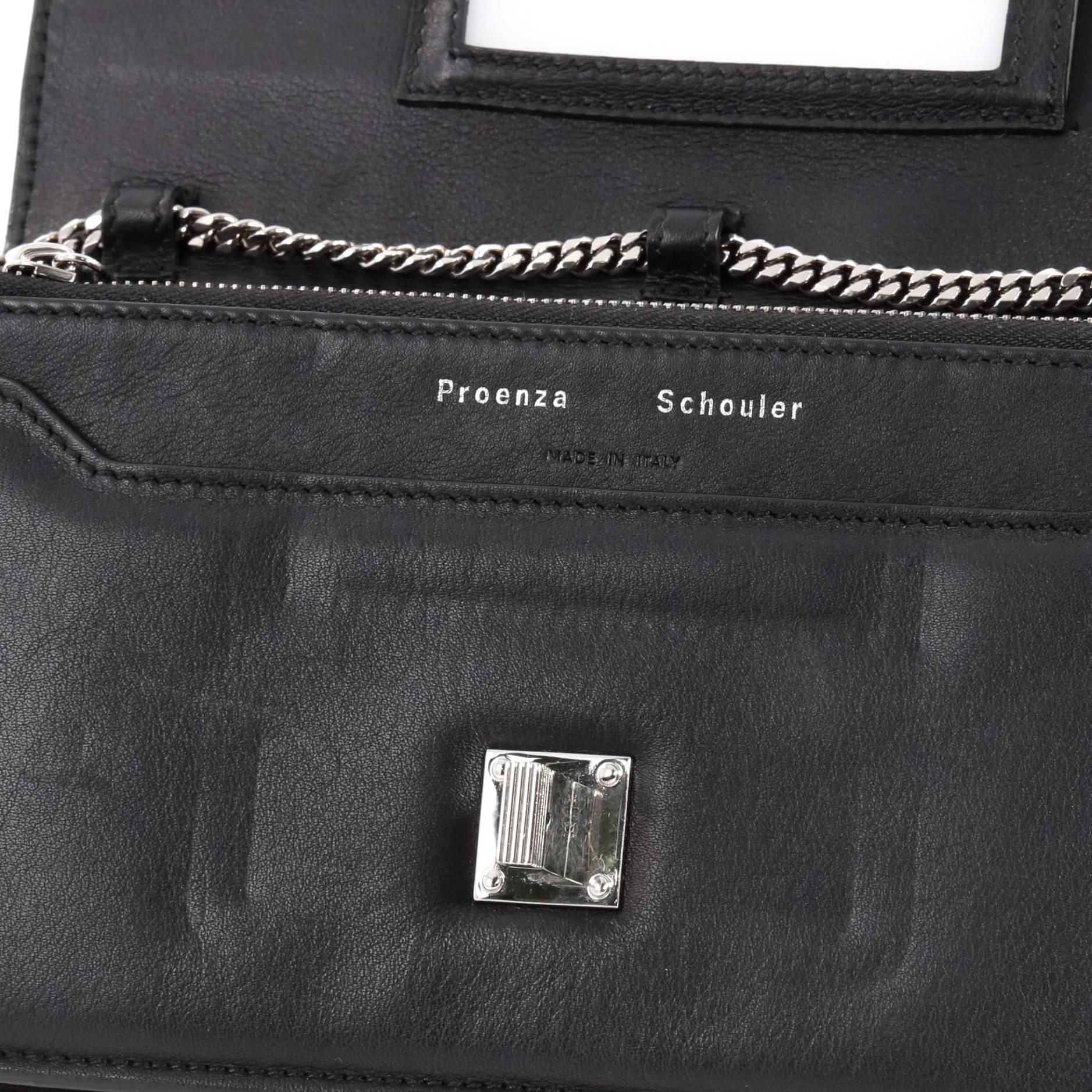 Black Proenza Schouler PS11 Chain Wallet Leather