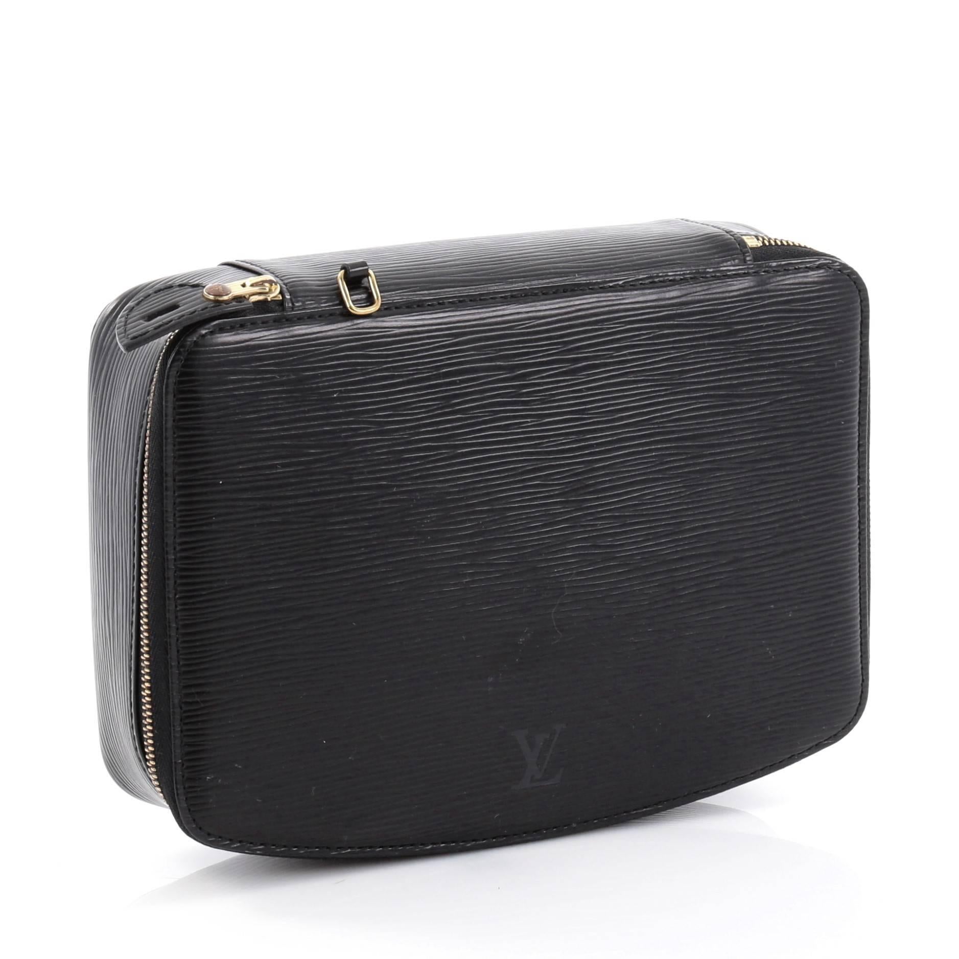 Black Louis Vuitton Monte-Carlo Jewlery Box Epi Leather