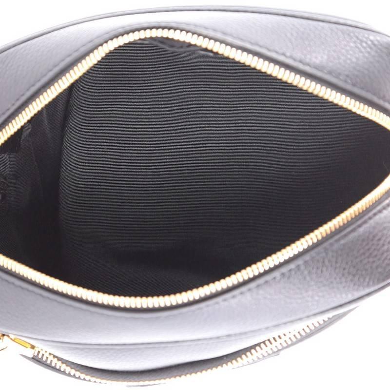 Black Tom Ford Front Zip Dopp Kit Toiletry Bag Leather Medium