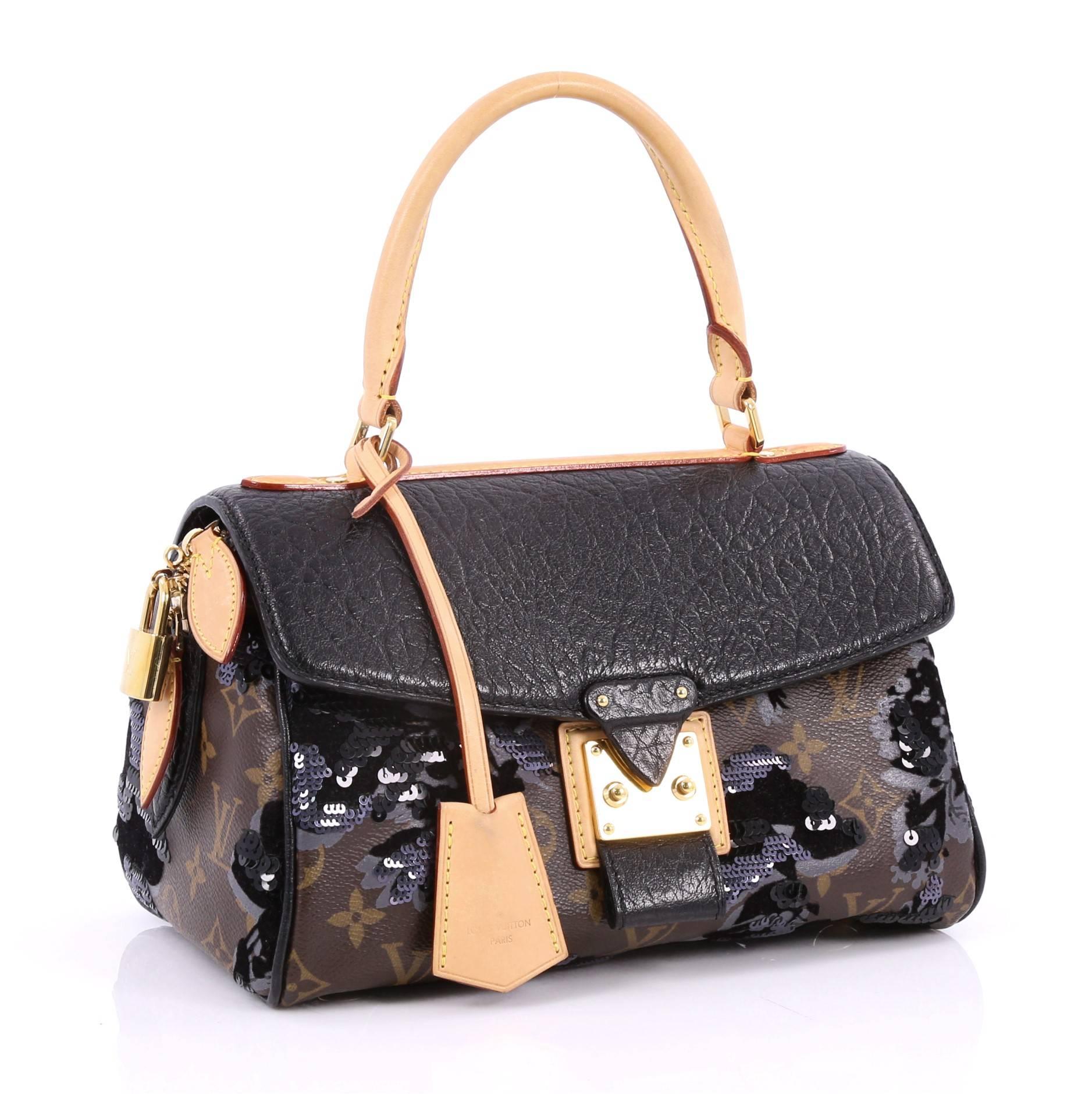 Louis Vuitton Carrousel Handbag Limited Edition Fleur De Jai In Good Condition In NY, NY