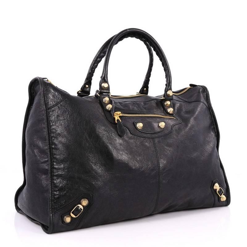 balenciaga weekender bag size