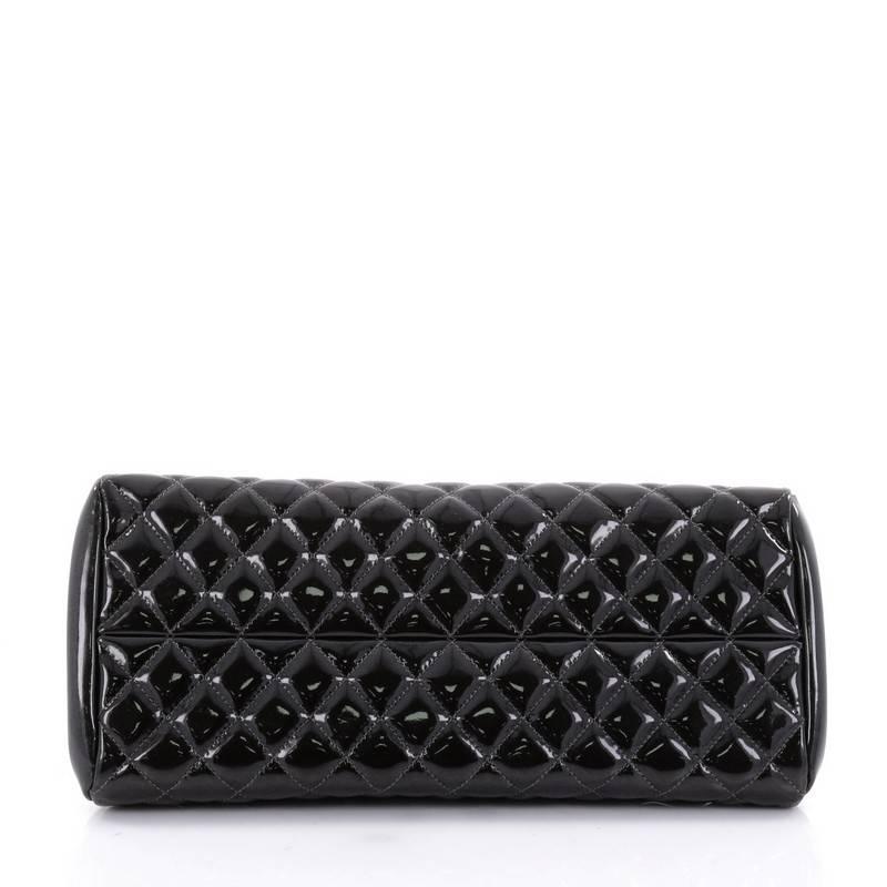 Women's or Men's Chanel Just Mademoiselle Degrade Quilted Patent Medium Handbag 