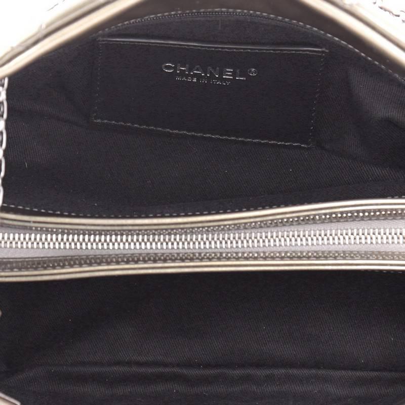 Chanel Just Mademoiselle Degrade Quilted Patent Medium Handbag  1