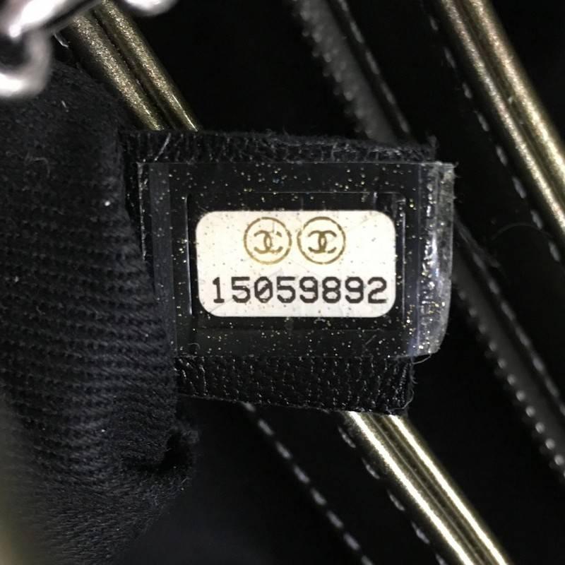 Chanel Just Mademoiselle Degrade Quilted Patent Medium Handbag  2