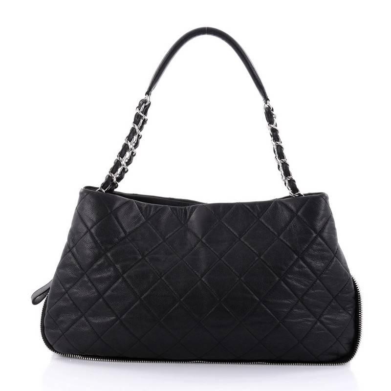 Women's Chanel Timeless CC Expandable Tote Quilted Caviar Medium