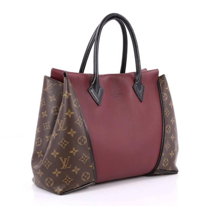 Brown Louis Vuitton W Tote Monogram Canvas and Leather PM