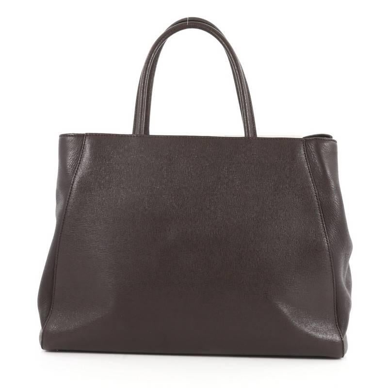 Black Fendi 2Jours Handbag Leather Medium