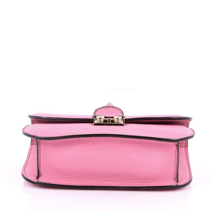 Women's Valentino Glam Lock Shoulder Bag Leather Small