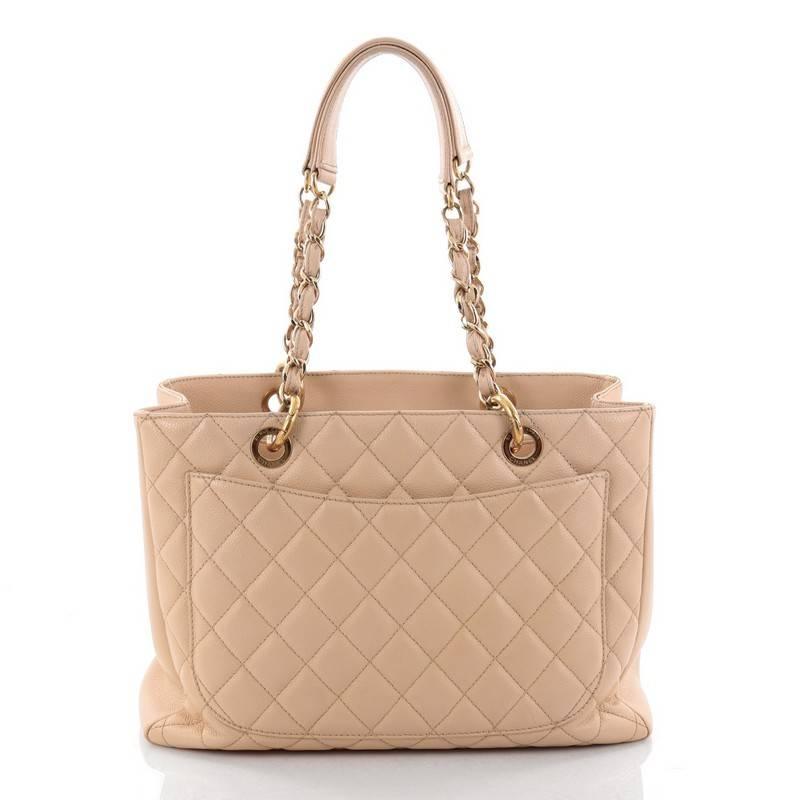 Chanel Quilted Caviar Grand Shopping Tote  In Good Condition In NY, NY