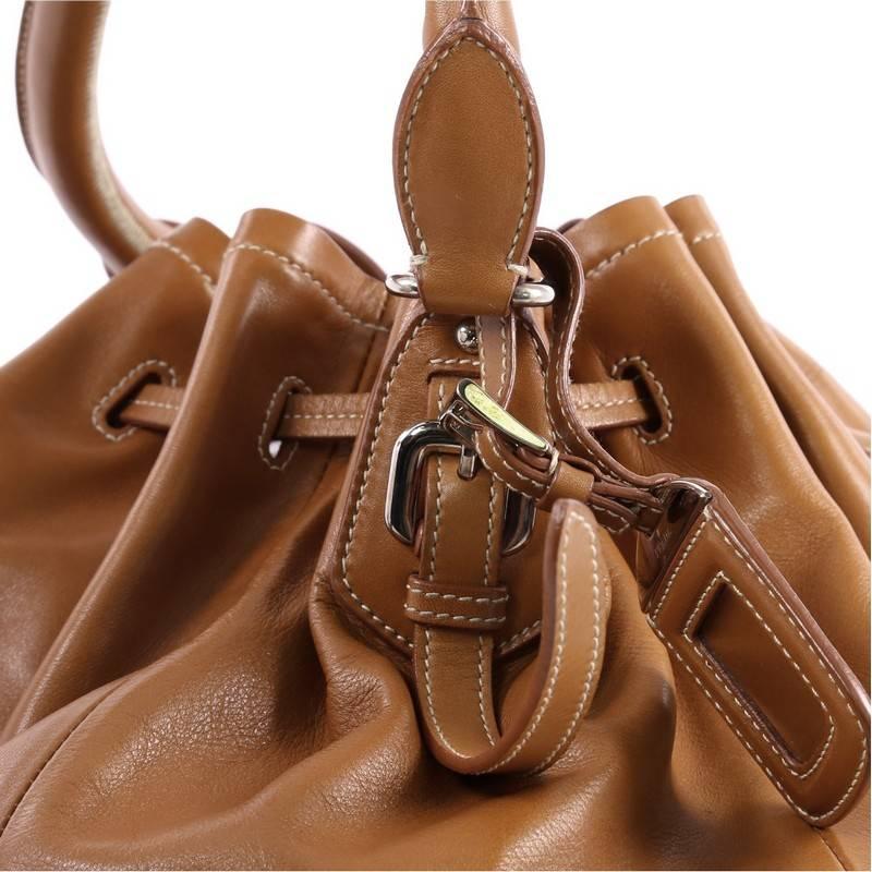 Prada Drawstring Bucket Bag Leather Large 1