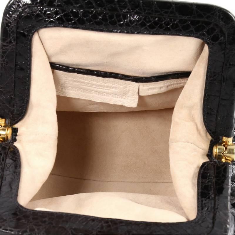 Nancy Gonzalez Kiss Lock Convertible Frame Bag Crocodile Mini 1