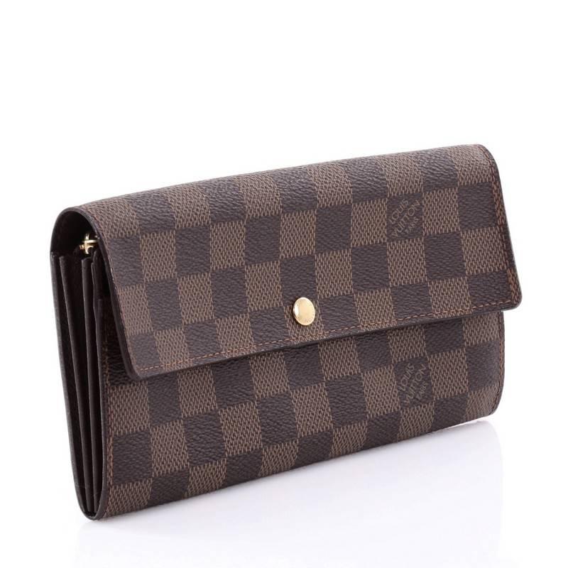 Black Louis Vuitton Sarah Wallet Damier