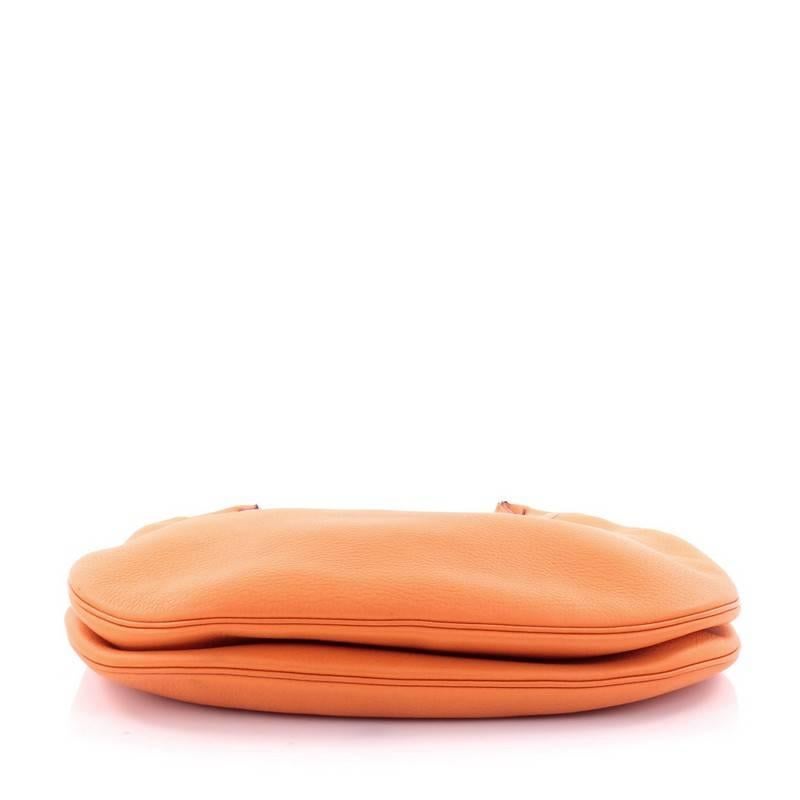 Orange Hermes Leather Gao Bag 