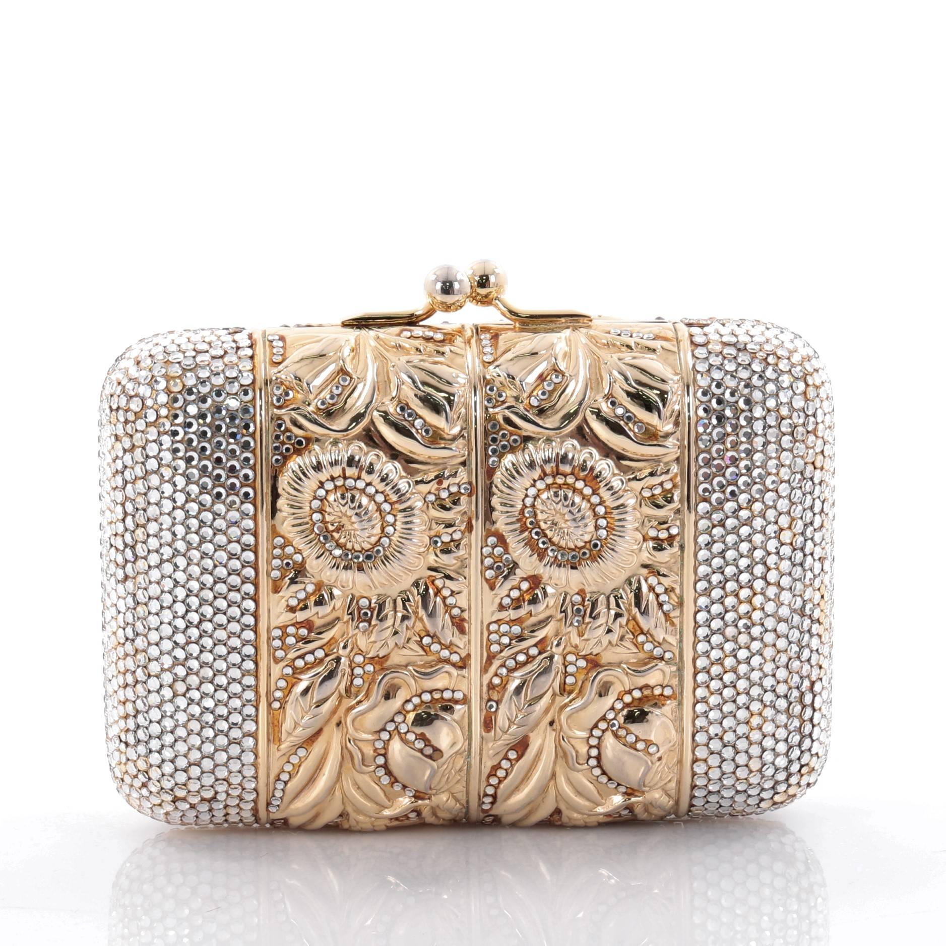 Judith Leiber Minaudiere Crystal Medium In Good Condition In NY, NY