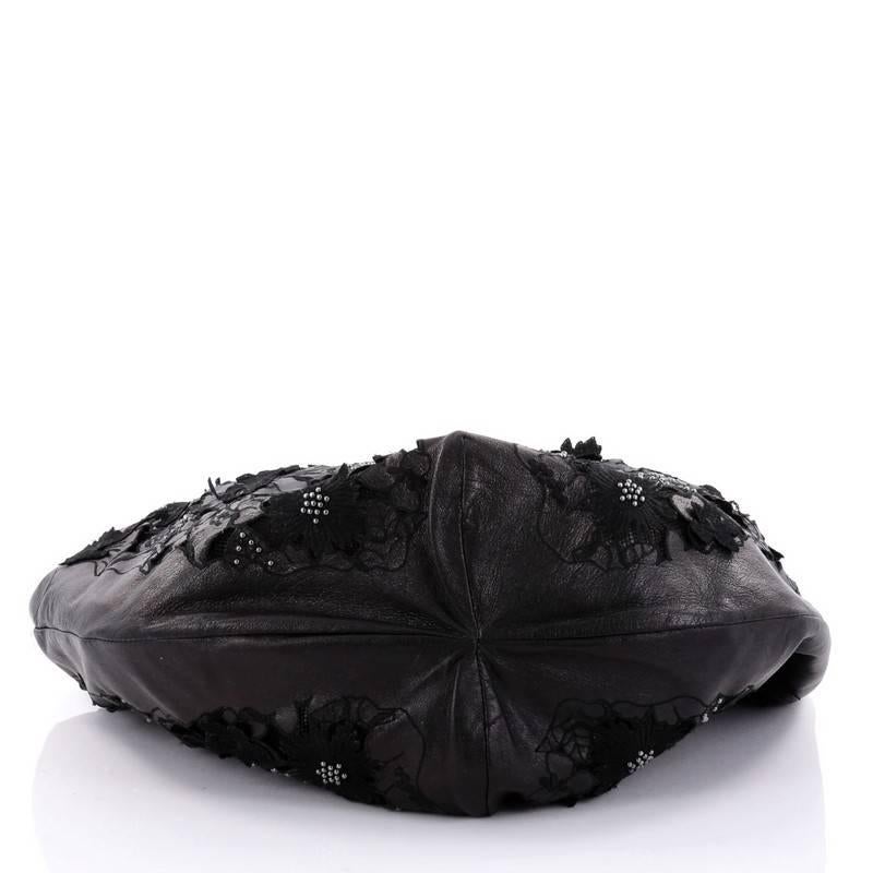 Femenino o masculino Valentino 360 Lazo Hobo Cuero Encaje Grande