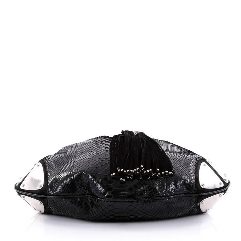gucci snakeskin bag black