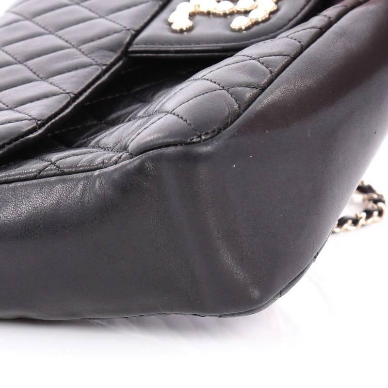 Chanel Westminster Quilted Lambskin Medium Pearl Chain Flap Bag  In Good Condition In NY, NY