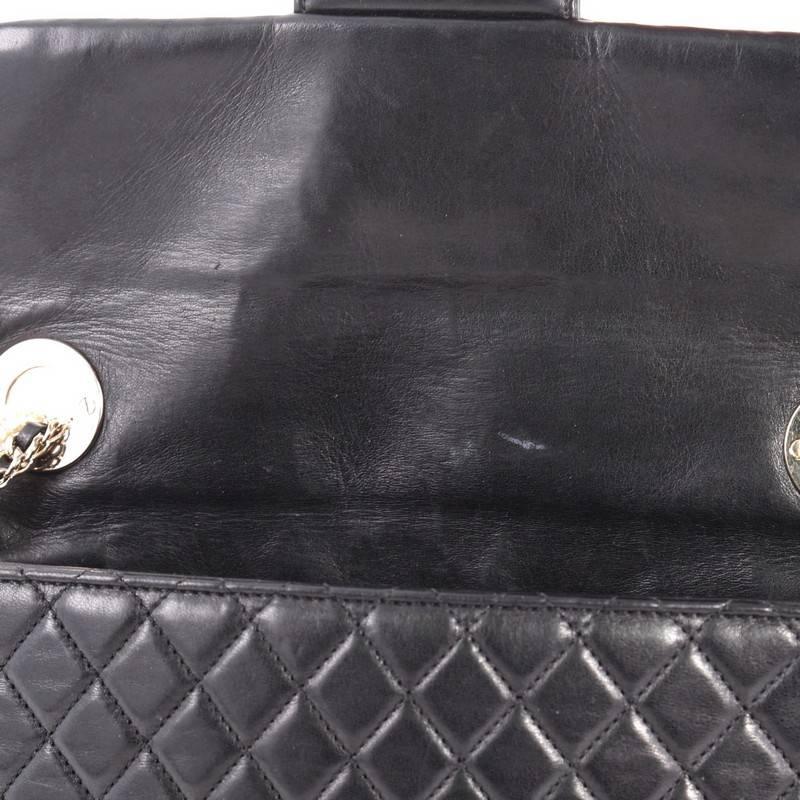 Black Chanel Westminster Quilted Lambskin Medium Pearl Chain Flap Bag 