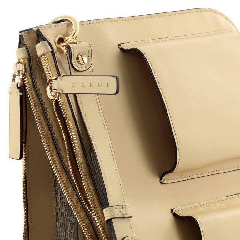 Leather crossbody bag Marni Brown in Leather - 18639250