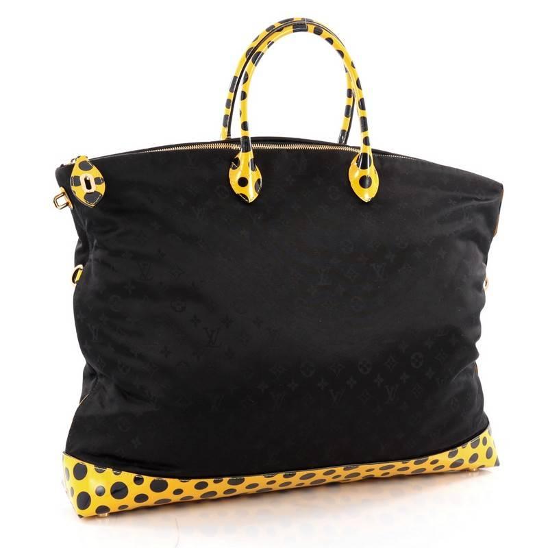 Black Louis Vuitton Monogram Nylon Kusama Infinity Dots GM Desire Lockit Bag 