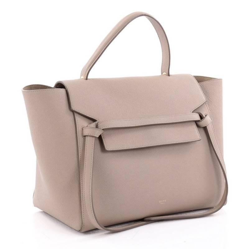 Brown Celine Belt Bag Textured Leather Mini