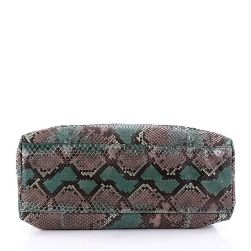 Gray Gucci Soho Chain Strap Shoulder Bag Python Medium