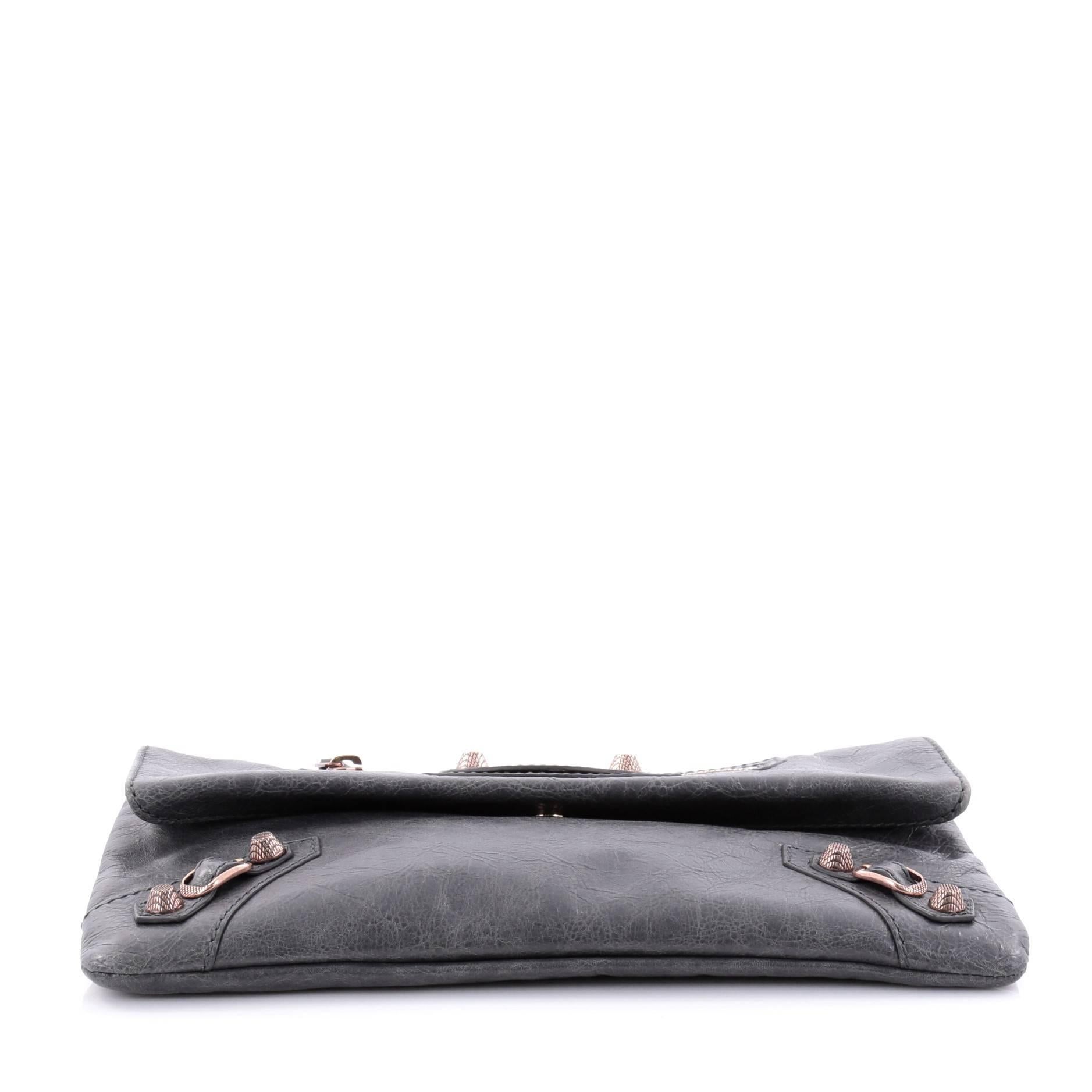 Women's or Men's Balenciaga Envelope Clutch Giant Studs Leather