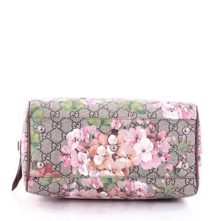 Gucci Convertible Boston Bag Blooms Print GG Coated Canvas Small at