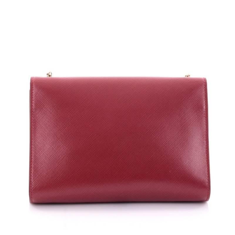 Salvatore Ferragamo Ginny Crossbody Bag Saffiano Leather Mini In Good Condition In NY, NY