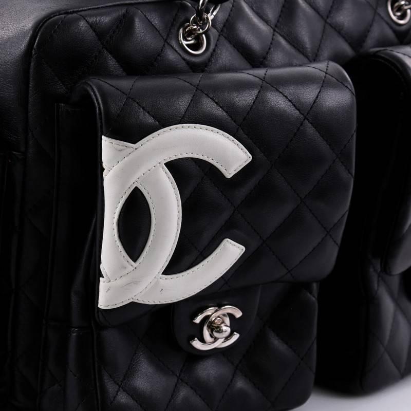 Chanel Cambon Multipocket Reporter Handbag Quilted Lambskin Large 1