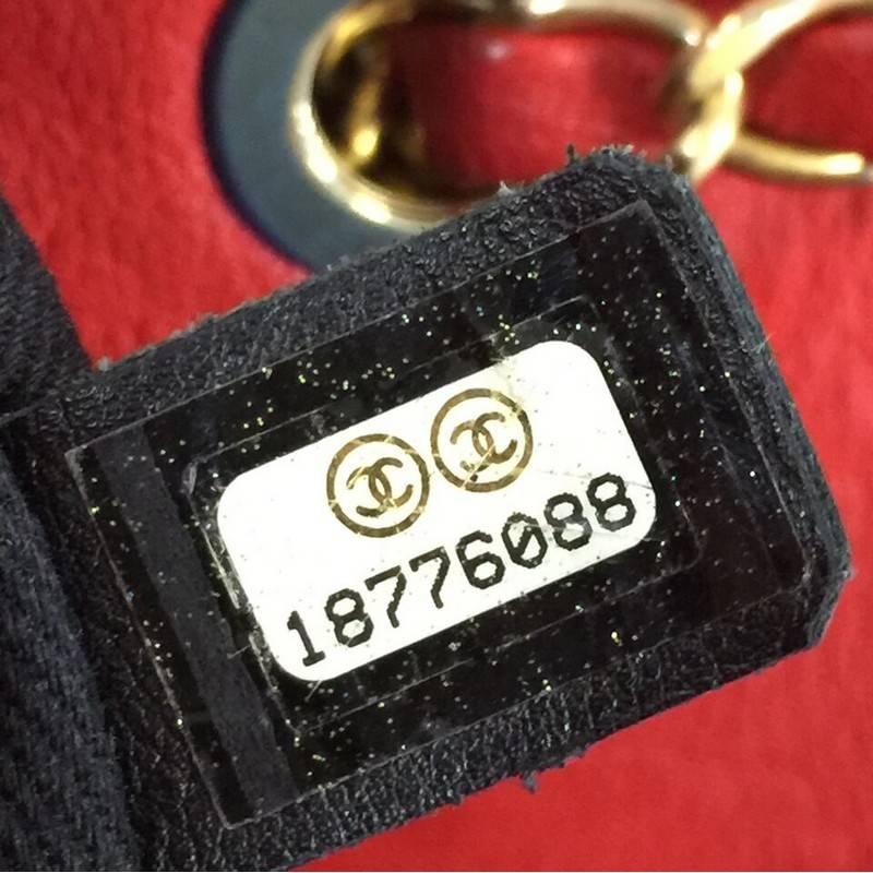 Chanel Medallion Charm Flap Bag Chevron Wrinkled Lambskin Medium 5