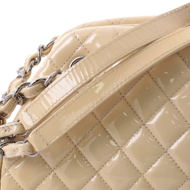 Chanel Just Mademoiselle Handbag Quilted Patent Small 1