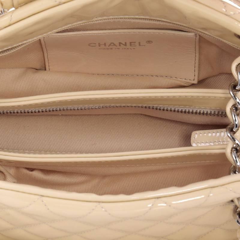Chanel Just Mademoiselle Handbag Quilted Patent Small 2